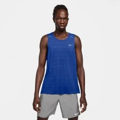Apparel Men's Nike Dri-Fit Miler Tank Top - Game Royal/Reflective Silver