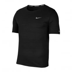 Men's Nike Dri-FIT Miler Running Top - Black/Reflective Silver
