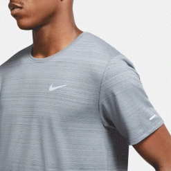 Men's Nike Dri-FIT Miler Top - Smoke Grey/Reflective Silver