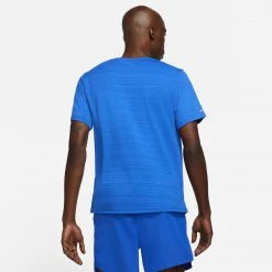 Men's Nike Dri-Fit Miler Short Sleeve Top - Game Royal/Reflective Silver Apparel