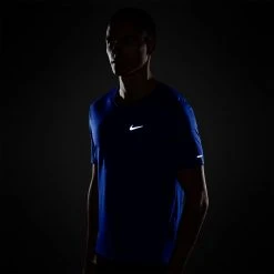 Men's Nike Dri-Fit Miler Short Sleeve Top - Game Royal/Reflective Silver Apparel