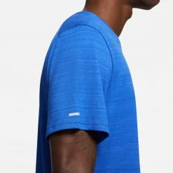 Men's Nike Dri-Fit Miler Short Sleeve Top - Game Royal/Reflective Silver Apparel