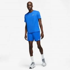 Men's Nike Dri-Fit Miler Short Sleeve Top - Game Royal/Reflective Silver Apparel