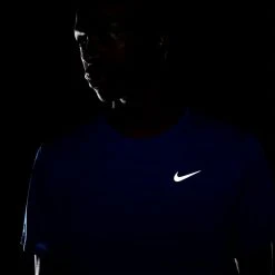 Men's Nike Dri-Fit Miler Short Sleeve Top - Game Royal/Reflective Silver Apparel