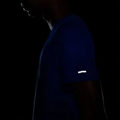 Men's Nike Dri-Fit Miler Short Sleeve Top - Game Royal/Reflective Silver Apparel