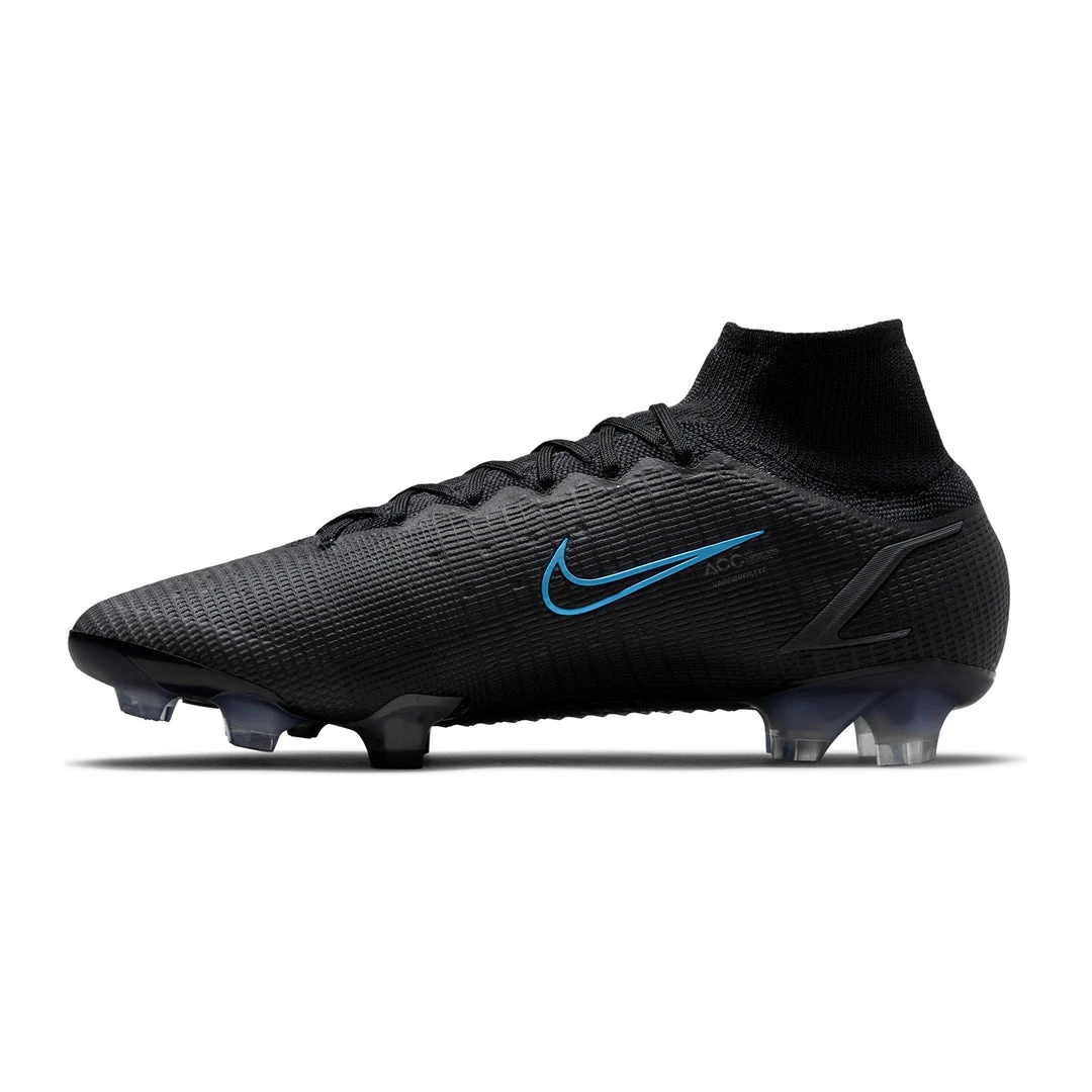Nike Unisex Mercurial Superfly 8 Elite Firm Ground Soccer Shoe - Black/Black/Iron Grey 2 Nike Unisex Mercurial Superfly 8 Elite Firm Ground Soccer Shoe - Black/Black/Iron Grey