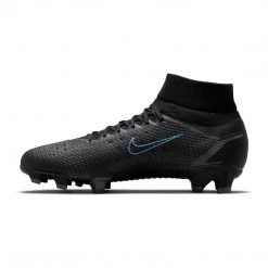 Nike Unisex Superfly 8 Pro Firm Ground Soccer Shoe - Black/Black/Iron Grey - Regular (D)
