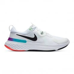 Men's Nike React Miler Running Shoe - White/Black Vapor Green/Hyper Jade - Regular (D)