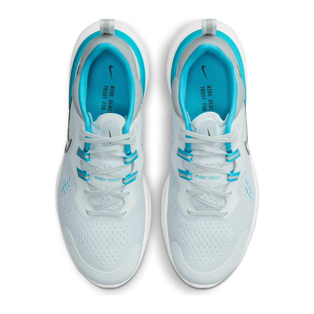 Shoes Men's Nike React Miler 2 Running Shoe - Pure Platinum/Black/Chlorine Blue - Regular (D) 4 Shoes Men's Nike React Miler 2 Running Shoe - Pure Platinum/Black/Chlorine Blue - Regular (D)