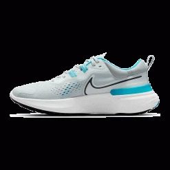 Shoes Men's Nike React Miler 2 Running Shoe - Pure Platinum/Black/Chlorine Blue - Regular (D)