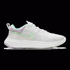Shoes Women's Nike React Miler 2 Running Shoe - Platinum Tint/Green Glow/White - Regular (B)