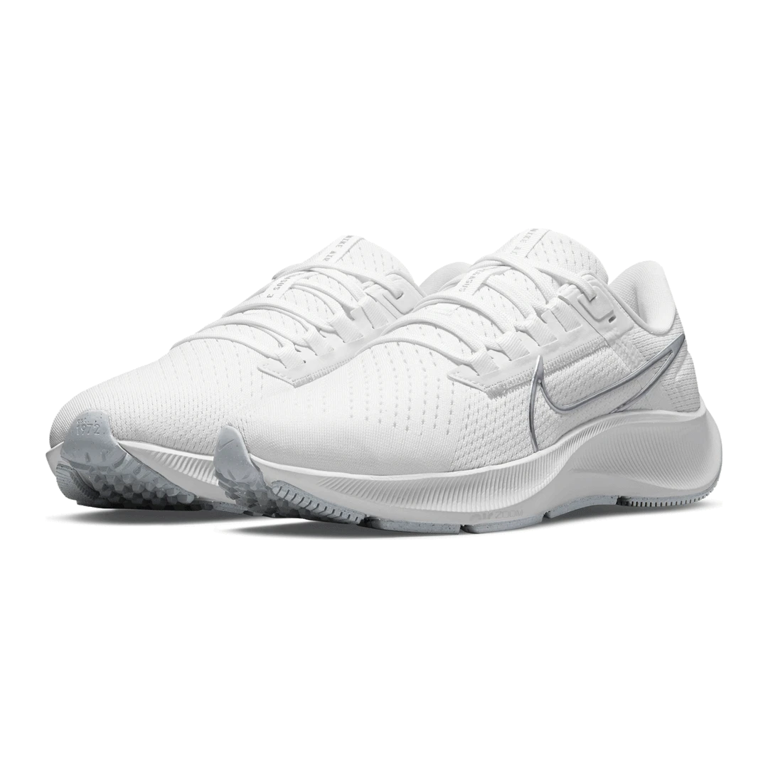 Nike Women's Air Zoom Pegasus 38 Running Shoe - White/Metallic Silver/Pure Platinum - Regular (B) 4 Nike Women's Air Zoom Pegasus 38 Running Shoe - White/Metallic Silver/Pure Platinum - Regular (B)
