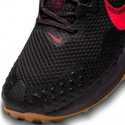 Men's Nike Wildhorse 7 Running Shoe - Black/Bright Crimson/Dark Beet Root - Regular (D)
