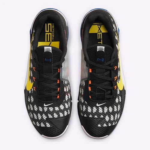 Men's Nike Metcon 7 Cross Training Shoe- Black/Yellow Strike/White- Regular (D) 5 Men's Nike Metcon 7 Cross Training Shoe- Black/Yellow Strike/White- Regular (D)