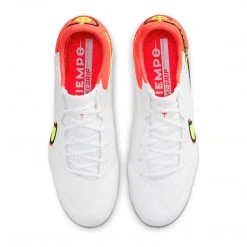 Nike Unisex Tiempo Legend 9 Elite Firm Ground Soccer Shoe - White/Volt/Bright Crimson - Regular (D)