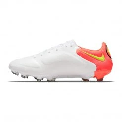 Nike Unisex Tiempo Legend 9 Elite Firm Ground Soccer Shoe - White/Volt/Bright Crimson - Regular (D)