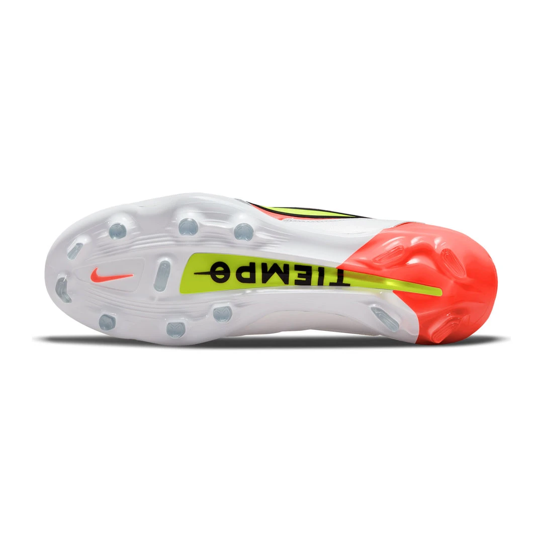 Nike Unisex Tiempo Legend 9 Elite Firm Ground Soccer Shoe - White/Volt/Bright Crimson - Regular (D) 3 Nike Unisex Tiempo Legend 9 Elite Firm Ground Soccer Shoe - White/Volt/Bright Crimson - Regular (D)