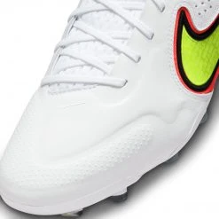 Nike Unisex Tiempo Legend 9 Elite Firm Ground Soccer Shoe - White/Volt/Bright Crimson - Regular (D)