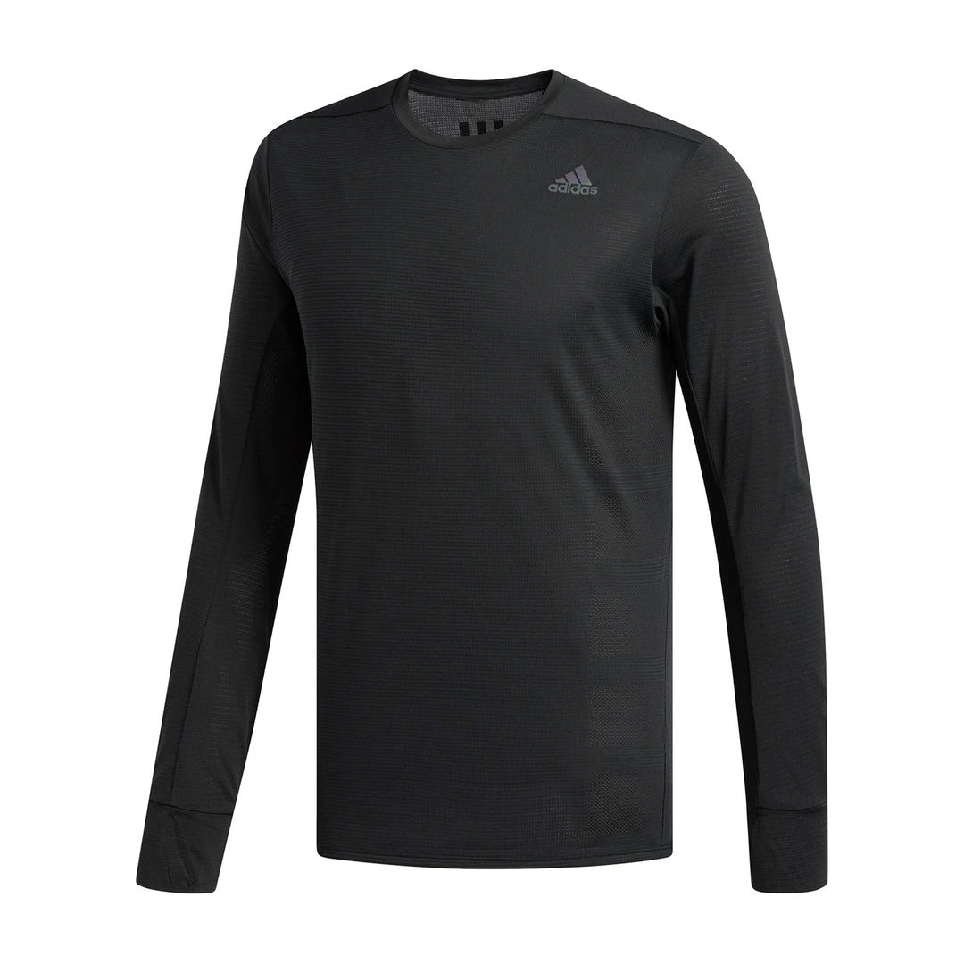 Adidas Apparel Men's Supernova Long Sleeve Tee - Black 1 Adidas Apparel Men's Supernova Long Sleeve Tee - Black