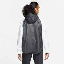 Men's Nike Windrunner Hooded Jacket - Black/Dark Smoke Grey/White/White