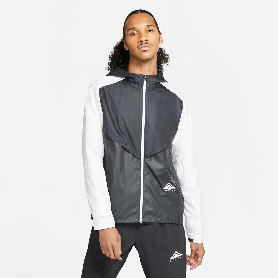 Men's Nike Windrunner Hooded Jacket - Black/Dark Smoke Grey/White/White 1 Men's Nike Windrunner Hooded Jacket - Black/Dark Smoke Grey/White/White