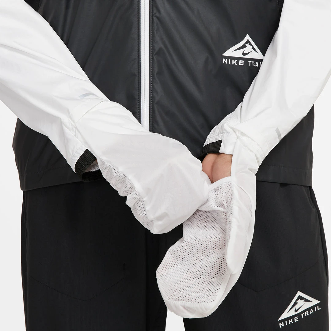 Men's Nike Windrunner Hooded Jacket - Black/Dark Smoke Grey/White/White 6 Men's Nike Windrunner Hooded Jacket - Black/Dark Smoke Grey/White/White