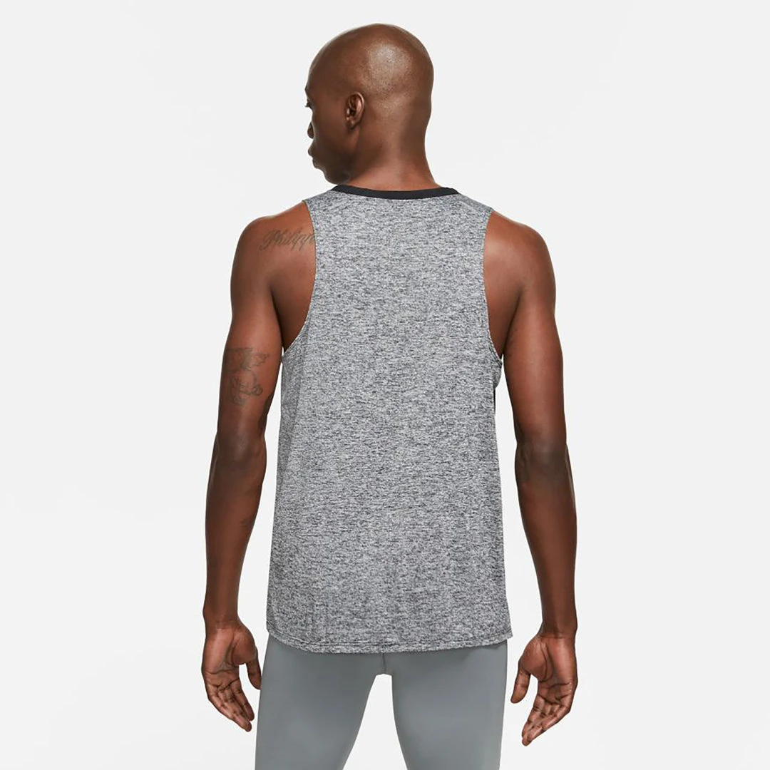 Men's Nike Dri-FIT Rise 365 Running Tank - Black/Heather/Reflective Silver 2 Men's Nike Dri-FIT Rise 365 Running Tank - Black/Heather/Reflective Silver