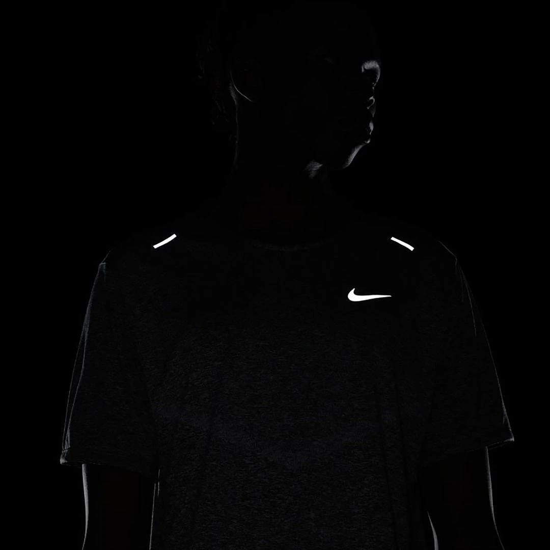 Men's Nike Dri-FIT Rise 365 Short Sleeve Running Top - Black/Heather/Reflective Silver Apparel 4 Men's Nike Dri-FIT Rise 365 Short Sleeve Running Top - Black/Heather/Reflective Silver Apparel