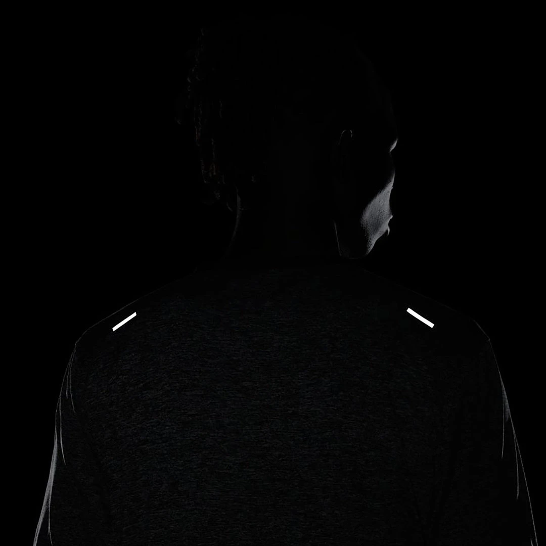 Men's Nike Dri-FIT Rise 365 Short Sleeve Running Top - Black/Heather/Reflective Silver Apparel 5 Men's Nike Dri-FIT Rise 365 Short Sleeve Running Top - Black/Heather/Reflective Silver Apparel