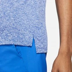 Men's Nike Dri-FIT Rise 365 Short Sleeve Running Top - Game Royal/Heather/Reflective Silver 7 Men's Nike Dri-FIT Rise 365 Short Sleeve Running Top - Game Royal/Heather/Reflective Silver