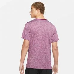 Men's Nike Dri-FIT Rise 365 Short Sleeve Running Top - Sangria Apparel