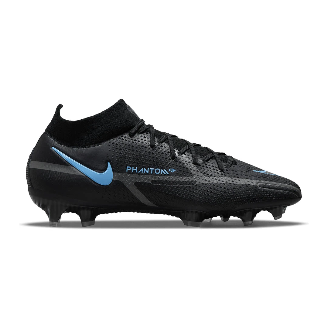 Nike Unisex Phantom GT2 Elite Firm Ground Soccer Shoe - Black/Black/Iron Grey 1 Nike Unisex Phantom GT2 Elite Firm Ground Soccer Shoe - Black/Black/Iron Grey