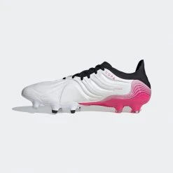 Adidas Unisex Copa Sense .1 Firm Ground Soccer Shoe - Cloud White/Cloud White/Shock Pink