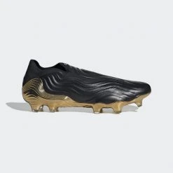 Adidas Unisex Copa Sense+ Firm Ground Cleats - Core Black/Cloud White/Gold Metallic