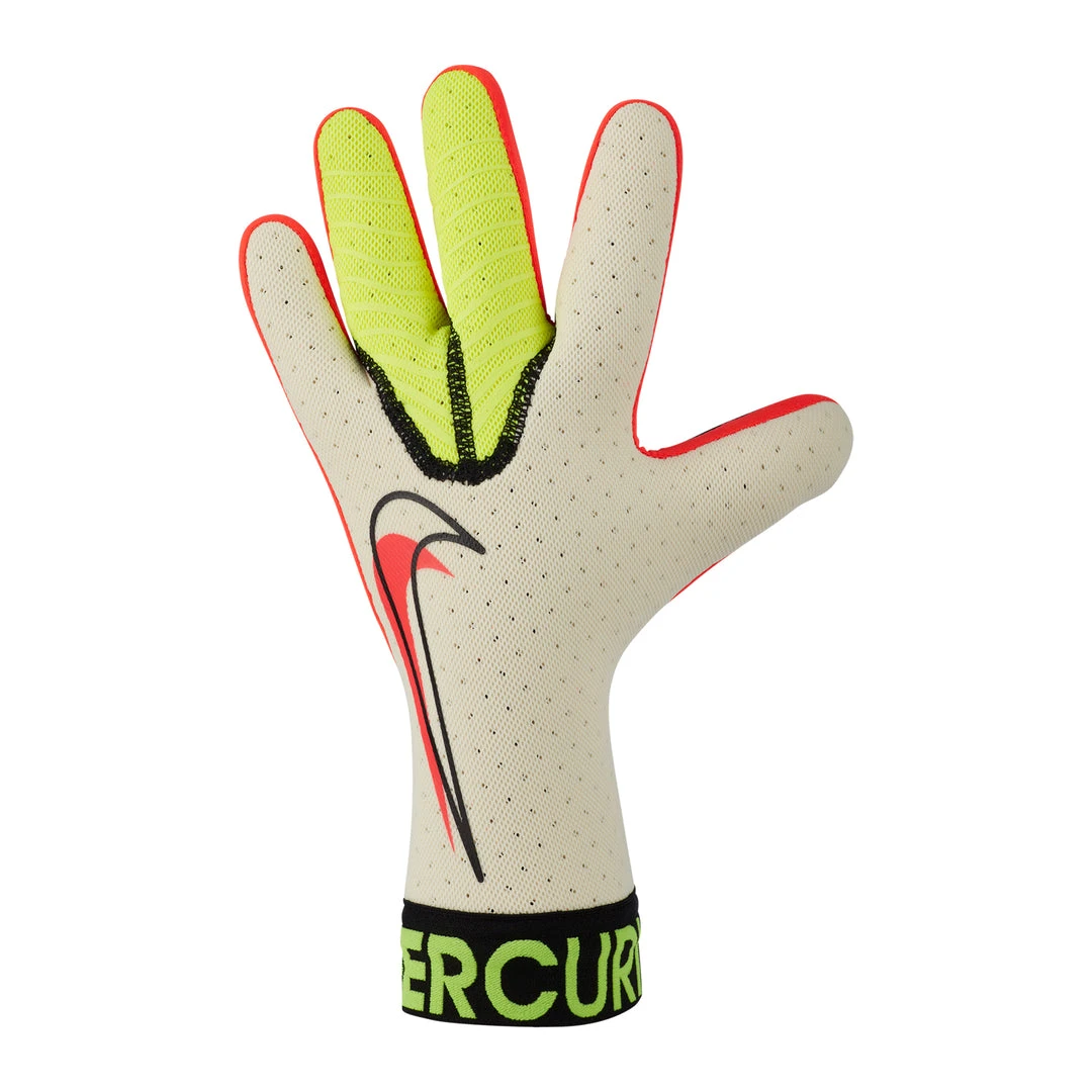 Unisex Nike Mercurial Touch Elite Goalkeeper Gloves - White/Volt/Bright Crimson Soccer Accessories 1 Unisex Nike Mercurial Touch Elite Goalkeeper Gloves - White/Volt/Bright Crimson Soccer Accessories
