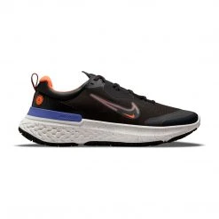 Nike Men's React Miler 2 Shield Running Shoe -Black/Redstone-Total Orange-Indigo Burst- Regular (D) Shoes