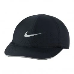 Women's Nike Featherlight Running Cap - Black Hats