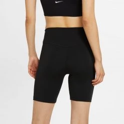 Women's Nike One Mid-Rise 7" Short - Black/White Bottoms