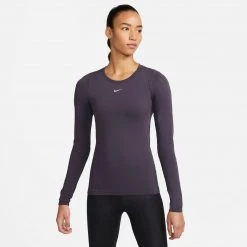Tops Women's Nike Dri-FIT ADV Seamless Long-Sleeve Top - Cave Purple/Reflective Silver