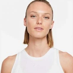 Women's Nike Dri-FIT One Luxe Standard Fit Racerback Tank - White