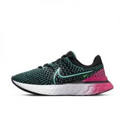 Nike Women's React Infinity 3 Running Shoe- Black/Dynamic Turq/Pink - Regular (B)