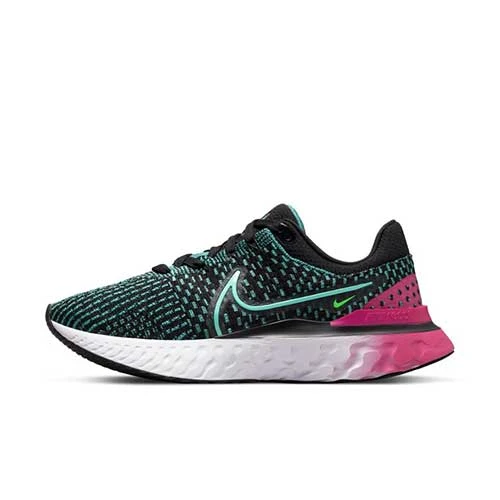 Nike Women's React Infinity 3 Running Shoe- Black/Dynamic Turq/Pink - Regular (B) 2 Nike Women's React Infinity 3 Running Shoe- Black/Dynamic Turq/Pink - Regular (B)