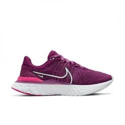 Nike Women's React Infinity 3 Running Shoe -Lt Bourdeaux/White/Pink Prme - Regular (B) Shoes