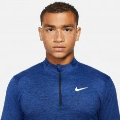 Apparel Men's Nike Dri-FIT Element 1/2 Zip Running Top - Obsidian/Game Royal/Reflective Silver 9 Apparel Men's Nike Dri-FIT Element 1/2 Zip Running Top - Obsidian/Game Royal/Reflective Silver