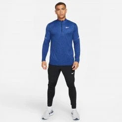 Apparel Men's Nike Dri-FIT Element 1/2 Zip Running Top - Obsidian/Game Royal/Reflective Silver 13 Apparel Men's Nike Dri-FIT Element 1/2 Zip Running Top - Obsidian/Game Royal/Reflective Silver