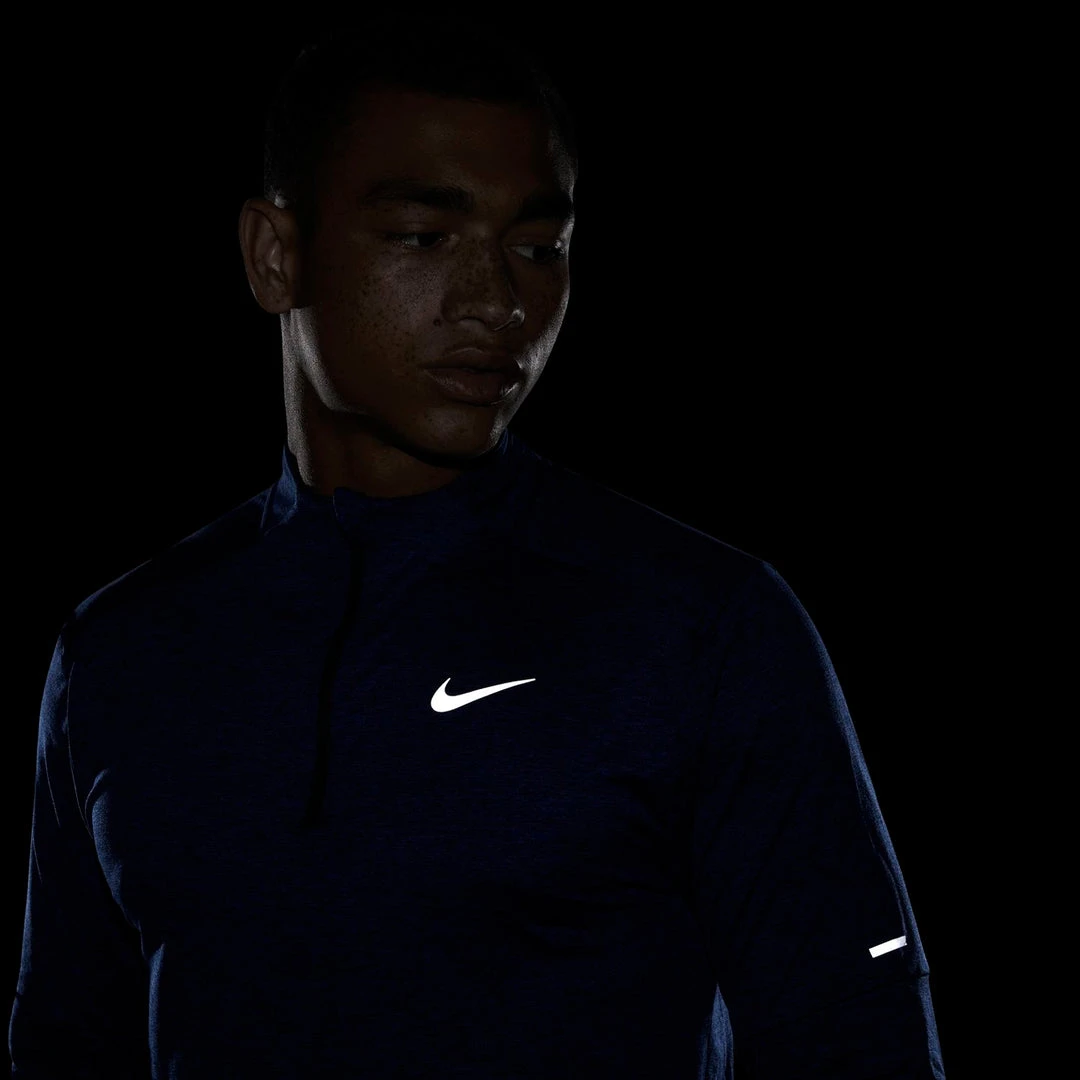 Apparel Men's Nike Dri-FIT Element 1/2 Zip Running Top - Obsidian/Game Royal/Reflective Silver 4 Apparel Men's Nike Dri-FIT Element 1/2 Zip Running Top - Obsidian/Game Royal/Reflective Silver