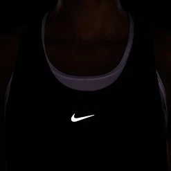 Women's Nike Dri-FIT One Luxe Twist Tank Top - Black/Reflective Silver