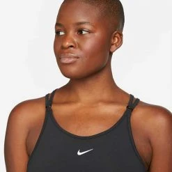 Women's Nike One Luxe Dri-FIT Slim Strappy Tank - Black Tops