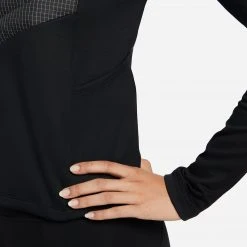 Women's Nike Therma-FIT Hybrid Running Jacket - Black/Atomic Orange/Blkref