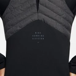 Women's Nike Therma-FIT Hybrid Running Jacket - Black/Atomic Orange/Blkref